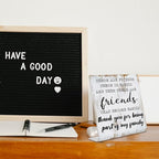 Friend Gifts for Women Men Friends Friendship Plaque Gift Office Gifts for Friends Sisters Coworkers Decorations On Shelf Table Desk for Living Room Bedroom Home Office dksg12