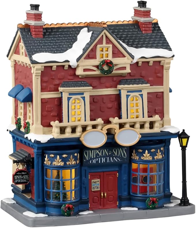 Lemax 35059 Caddington Village Lighted Building: Simpson & Sons Opticians