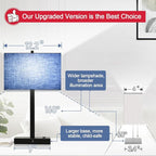 Lynnoland 21" Set of 2 Bedside lamp with USB A+C & AC Outlets, Touch Control 3-Way Dimmable Nightstand Lamps for Bedroom Living Room Office Reading, Blue Shade Touch Lamps, 5000K LED Bulbs Included