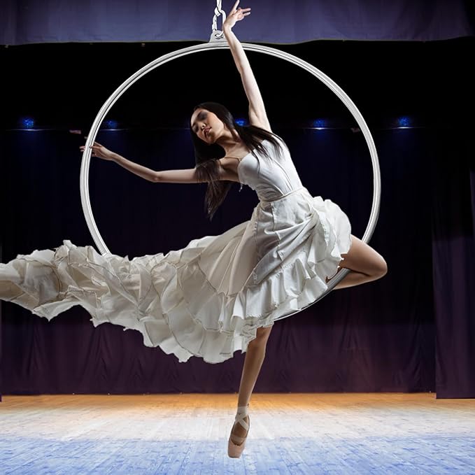 Lyra 770 Lbs Strength Tested Aerial Hoop Single Point Circus Equipment Yoga Hoop Dancing Circus Ring