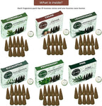 TRUMIRI Leafy Incense Cones - Variety Pack - Total 60 Cone Incense (6 Scents x 10 Conos) - Citronella Lemongrass Eucalyptus Peppermint Cedar Pine - Cone Incense Scents - Insense Cones - Incent Cone