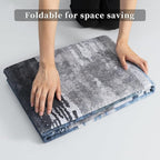 Ciicool 2x6 Washable Runner Rug, Modern Abstract Hallway Rugs Runner, Non-Slip Thin Accent Rug Lightweight Navy Grey Print Distressed Carpet for Laundry Entryway Bedroom Kitchen Bathroom Indoor