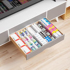 Yieach 12 Pack Clear Expandable Deep Drawer Separators From 15 to 21'' - 3.2 Inch Tall Acrylic Drawer Dividers for Clothes,Dresser Drawer Dividers for Dresser,Baby Nursery,Clothing,Sock or Underwear