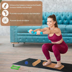 Cork Balance Board, Natural Cork Ankle Stability Trainer Kit, 4-in-1 Foot Strengthener for Enhanced Foot Strength, Prevent Falls, Balance Trainer