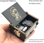 Pursuestar SpAway Always with me Wind Up Music Box, Vintage Engraved Wood Mechanism Musical Gifts for Anime Fans Mother's Day Valentine's Day Christmas Thanksgiving