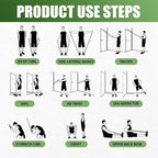 WHATAFIT Resistance Bands Set with Handles - Exercise Bands Home Gym Strength Training Equipment, Includes Door Anchor & Ankle Straps for Full Body Workout Bands, Physical Therapy - for Men and Women
