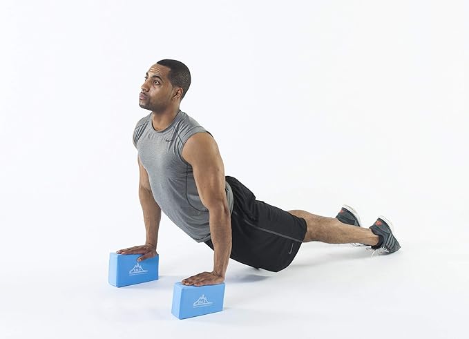 Black Mountain Products Yoga Equipment Starter Kit - Yoga Mat Blocks Strap and Carrying Bag