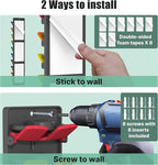Hat Organizer for Baseball Caps 2 Packs with Built-in Spring Clips - Wall Mount Closet Hat Rack Holder, Adjustable Storage for Door/Closet Display Hat Racks Hanger (Strong Adhesive & Screws)