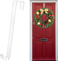 15" Clear Wreath Hangers - Non Scratch Over The Door Hanger Hooks, Wreath Door Hanger - Easter, Fall, Halloween, Christmas Decorations - Indoor/Outdoor - Welcome Sign - 1 Pack