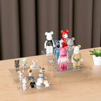 Sezanrpt Rectangular Acrylic Display Risers 6pcs, Clear Display Storage Stands, Acrylic Display for Funko Pop Figure, Desserts, Cupcake, Toys, Collectibles, Merchandises- 12-1'', 2'', 3'', 4'', 5'', 6''