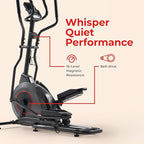 Sunny Health & Fitness Smart Upright Elliptical w/Pulse Sensor Built-in, Indoor Full-Body Cross-Training & Cardio Exercise Machine for Home, Free SunnyFit App Connection