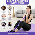 Pedal Resistance Bands with Handles, 21 Fitness Resistance Bands-6 Tube, Resistance Bands with Handles Pedal, Stretch Bands for Exercise Sit Up Exercise Equipment AB Workout Equipment for Women Men