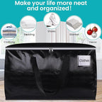 Extra Large Moving Boxes-Moving Bags with Zipper, Carrying Handles and Tag Pocket-Moving Supplies for Space Saving-Totes for Storage - for moving, Storage, Camping and Travel 125L-6 Pack