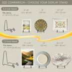 Artliving 2 Pack Display Stand Easel Iron Bowl Stands for Display Medium Deep Bowls, Platters and Deep Dishes