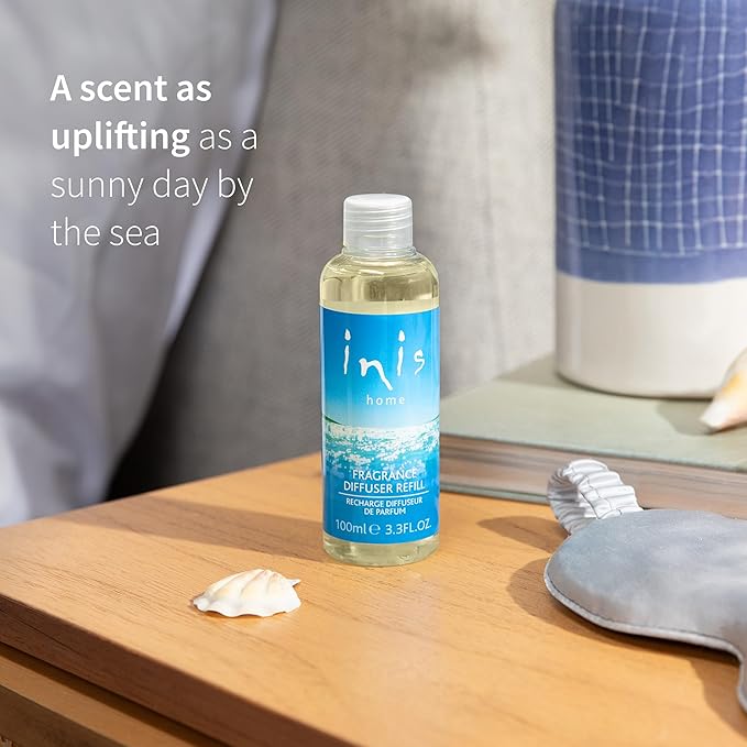 Inis the Energy of the Sea - Reed Diffuser Oil Refill, Replacement Diffuser Oil for Existing Inis Diffusers, Long Lasting Clean Ocean Fresh Aquatic Home Fragrance, 3.3 fl oz