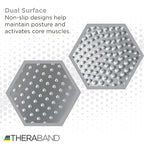 THERABAND Stability Disc, 13-Inch Silver, Latex-Free, Pre-Inflated Balance Cushion for Core Strength, Wobble Seat for Posture & Active Sitting, Wobble Disc for Office Chair or Rehab