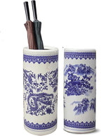 Chinese Style Umbrella Stand, Multifunctional Ceramic Vase, Large Capacity Umbrella Holder, Umbrella Stand Rack for Entryway, 40CM, Blue