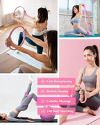 Home Workout Pilates Kit for Women, Better me Pilates Ring and Ball Set Essentials Equipment, with 5 Resistance Bands, Massager Roller, Yoga Starter Accessories for Toning Arms, Thighs & Core