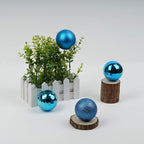 Emopeak 24Pcs Christmas Balls Ornaments for Xmas Christmas Tree - 4 Style Shatterproof Christmas Tree Decorations Hanging Ball for Holiday Wedding Party Decoration (Lake Blue, 1.6"/4.2CM)