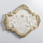 ShineOnAngel The Last Supper Wall Sculpture Gold Framed Relief Wall Art Leonardo da Vinci Last Supper Wall Decor for Dining Room 12.5 Inch Modern Home Decor