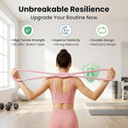Resistance Bands, Figure 8 Resistance Bands for Women Men, 8 Shaped Resistance Rubber Band for Arms, Back, Shoulder Stretch with Handles, Not Break, Portable