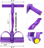 BlingKingdom Multifunction Fitness Resistance Band, 6-Tube Tension Exercise Rope Elastic Yoga Foot Pedal Puller Abdominal Trainer Band for Arm, Leg, Core, Workout, Sit-Up Training, Stretching
