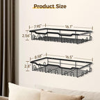 Nicetree Hat Racks for Baseball Caps Wall - Metal Hat Organizer for 48 Baseball Caps Holder, 2 Pack Hat Storage Organizer for Closet, Bedroom, Living Room Black