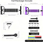 Pedal Resistance Band, Exercise Bands with Handles, Elastic Sit Up Pull Rope, Workout Equipment for Physical Therapy, Home Fitness, Strength Training