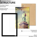 100% Solid Wood 9x11 Picture Frame, Black Frame for 9 x 11 Inch Picture Poster Photo, Light Weight 9 by 11 HQ Matte Black Frame for Wall - 1 Pack/Black/9"x11"
