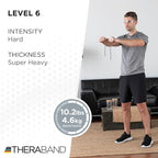 THERABAND Latex Resistance Tubing, Red, Medium Level 2, 100 ft Roll, Professional Grade Resistance Band for Exercise, Upper and Lower Body Workouts, Cut-to-Length, Color-Coded Levels