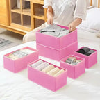 Drawer Organizer,12Pcs Dresser Drawer Organizers Foldable Closet Organization and Storage Dividers for Underwear, Sock, Baby Closet Organizer(Pink)