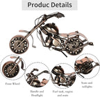 Metal Motorcycle Model - Collectible Moto Decor, Ideal Motorcycle Gifts for Men, Handcrafted Metal Replica for Study/Office/Living Room Decoration（Large）