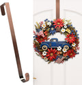 HOOSUN 4th of July Decorations Wreath Hangers for Front Door,14 Inches Metal Wreath Hook Holder for Spring Decor,20 Lbs Over The Door Wreath Hanger for Spring Patriotic Wreath Front Porch Decor