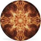 Wall Picture, with Beautiful Flame Pattern Printed Circular Iron Hanging Picture,Wall Art Decor,Home for Bedroom Living Room Bathroom Decor,Iron Painting 11.8X11.8 in