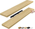 Sorbus Floating Shelves for Wall - 48 Inch Long Bathroom Shelves, Wall Decor for Bedroom, Kitchen, Living Room & Book Storage - Mounted Floating Shelf with Invisible Brackets (Maple Wood, 2 Pack)