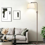 Nintiue [Upgraded] Dimmable Floor Lamp, 1000 Lumens LED Edison Bulb Included, Modern Arc Standing Tall Brown Floor Lamp for Living Room Bedroom Office Dining Room