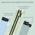 Wide Fabric Resistance Bands for Working Out, 3 Level Non-Slip Exercise Booty Bands for Women & Men Leg and Glutes with Hair Ties and Tape Measure - for Home Gym Workout, Yoga, Pilates
