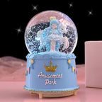 Unicorn Snow Globes for Girl,6.5IN Blue Music Snowglobes with LED Lights and Automatic Snowfall,Home Decor Glass Ball for Kids Bedroom Birthday for 5-18 Year Old Girl(6.5x4.1IN