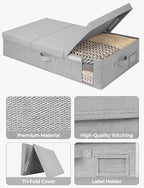 StorageWorks 2-Pack Under Bed Storage Bins with Lids, Underbed Storage Containers with Handles and Label Holder, Closet Organizer for Clothes, Blankets, Sweater