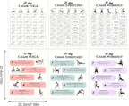 Chair Yoga Program - 30-Day Workout Set | 6-Piece Exercise Kit with Instruction Book, Ideal for Morning Routine Travel Gym Beginners Family Friends Sports Athletes Body Flexibility Strength Building
