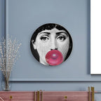 Lina Cavalieri Plate, Wall Decorative Plate, Mysterious Face Plate Wall Hanging Decoration,Including Bracket And Special Spring HooK,style-12,7inch