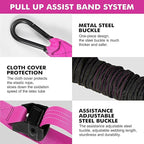 HPYGN Two Foots Pull Up Assistance Bands, Heavy Duty Resistance Band for Pull Up Bar, Adjustable Weight/Size with Fabric Feet/Knee Rest, Bands for Pull Up Assist for Strength Training, Pull Up