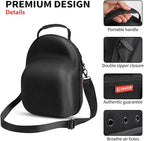 Livelab Hat Case, Hard Hat Case for Baseball Caps, Hat Storage with Carrying Handle & Shoulder Strap, Hat Organizer Protects Up to 6 Hats, Perfect for Travel & Home Storage - Black