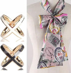 SYWDUDUCLT Scarf Ring for Women's Shawl, Silk Neckerchief, Tshirt, Gold/Sivler, S/M/L, 2 Pcs