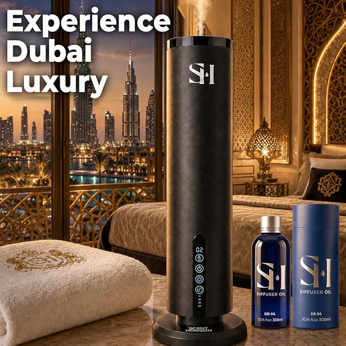 Inspired by 6-Star Hotel Dubai DB04 Hotel Scent Diffuser Oil | 10.14 Fl oz (300 ml) - Waterless Diffuser Oil Refill & Highly Concentrated Fragrance Oil, Diffuser Oil Scents, Hotel Oil Diffuser