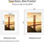 5x7 Picture Frame 3 Pack - White Poster Frame Display Pictures 4x6 with Mat or 5 x 7 Without Mat for Wall Hanging Horizontal and Vertical