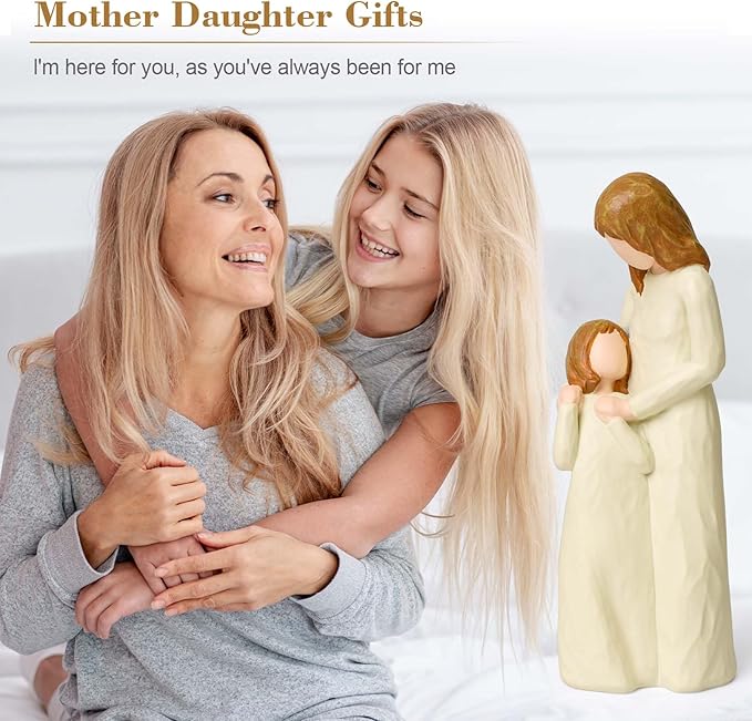Gifts for Mom from Daughter, Mom and Daughter Figurines, Mother of The Bride Gifts Meaningful for Mother's Day Christmas Birthdays