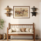 Cowboy Hat Holder Rustic Wood Arrow Design Hat Organizer 4 Pieces Cowboy Hat Rack Western Decor Hat Storage Hanger for Display and Organization Walnut