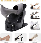 Soerreo Shoe Slot Storage Box Adjustable Shoe Rack Save Space Suitable for High Low Heels, Sneakers and Sandals (10 Piece Set)