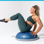 BOSU NexGen 25IN Home Fitness Exercise Gym Strength Flexibility Balance Trainer with Rubberized Non Skid Surface and Hand Air Pump
